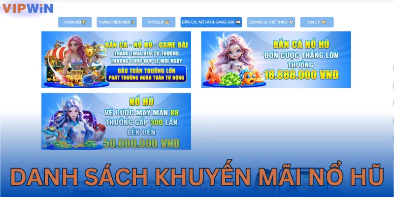 Giới thiệu các khuyến mãi trong nổ hũ VIPWIN