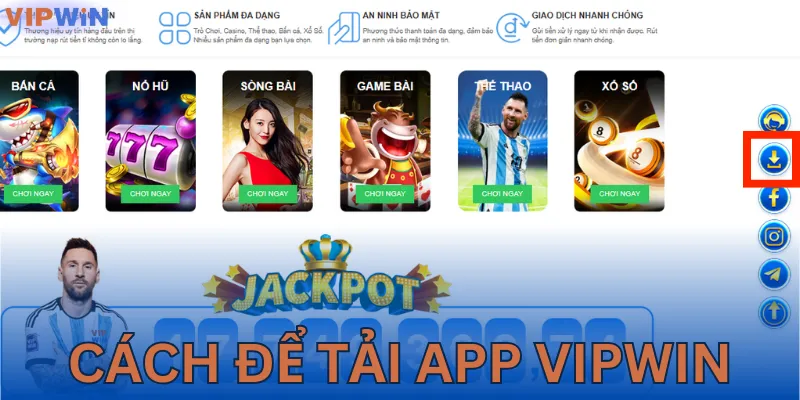 Từng bước tải app VIPWIN về điện thoại di động